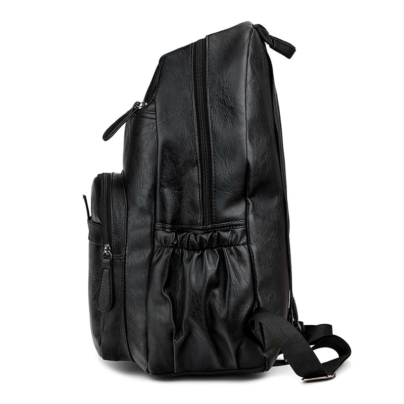 LuufanWave Waterproof PU Leather Backpack