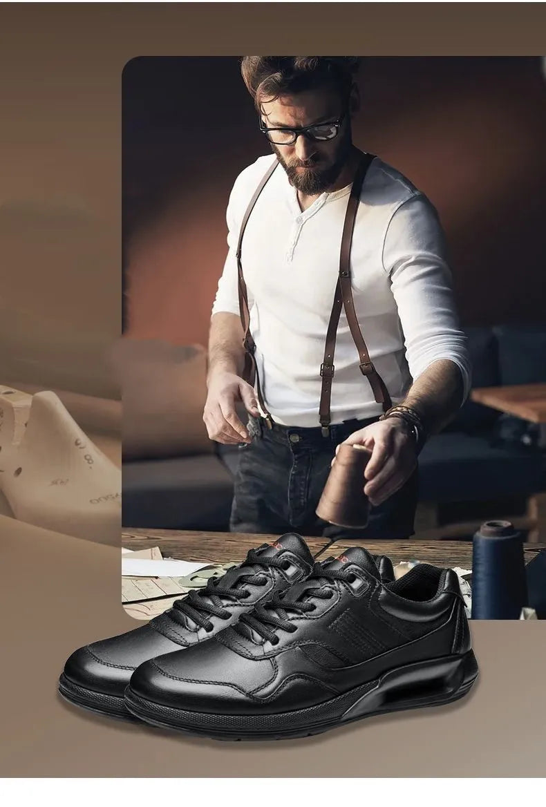 VoltCo UrbanElite Genuine Leather Sport Sneakers