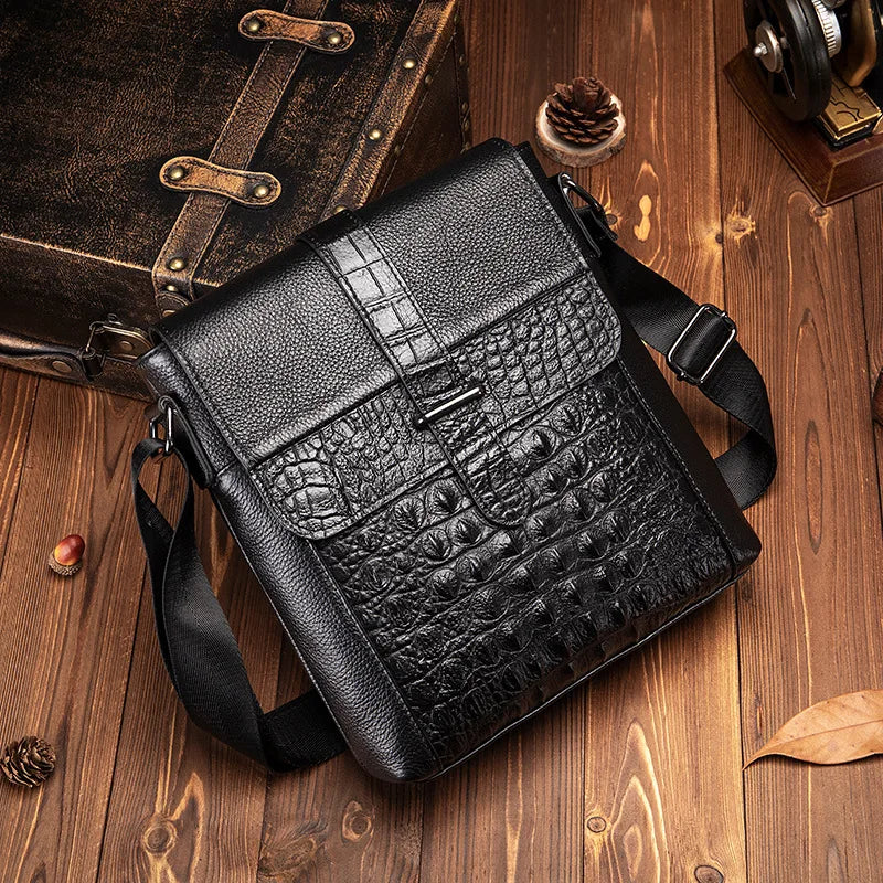 AscendCraft Genuine Leather Shoulder Bag