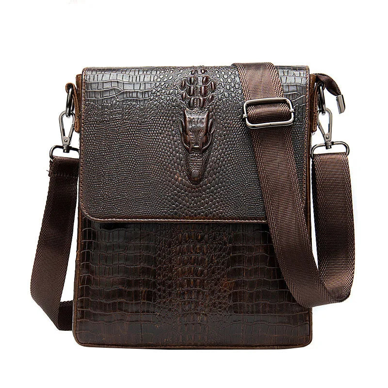 AscendCraft Genuine Leather Shoulder Bag