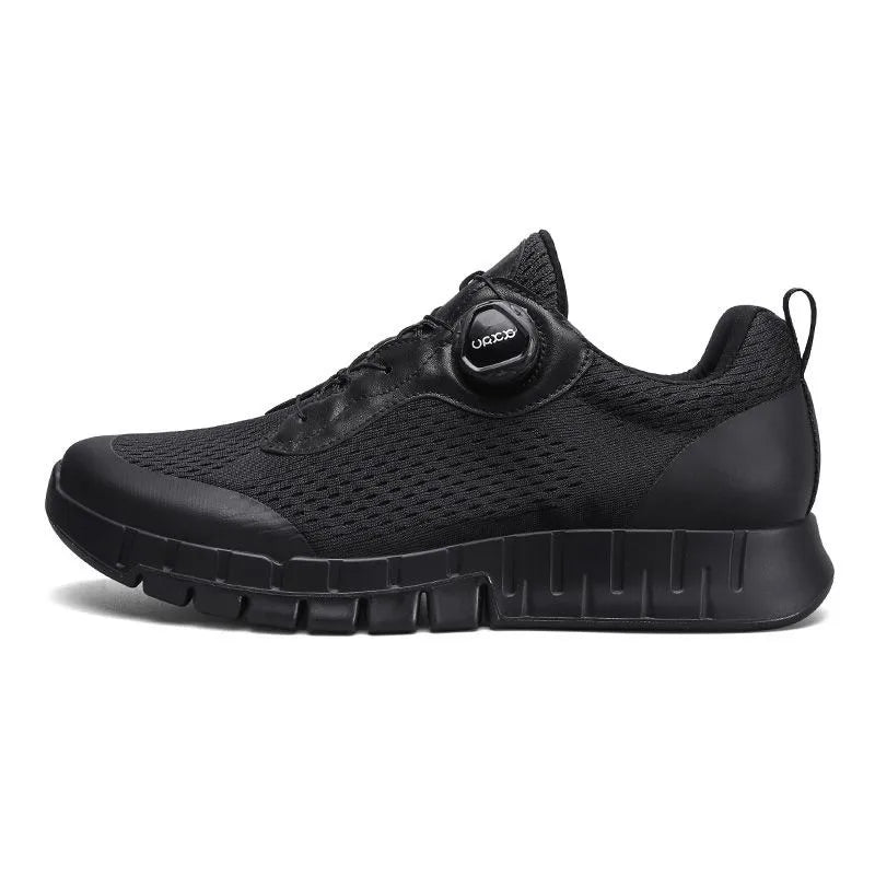 VoltCo UrbanFlex Genuine Leather & Mesh Running Sneakers